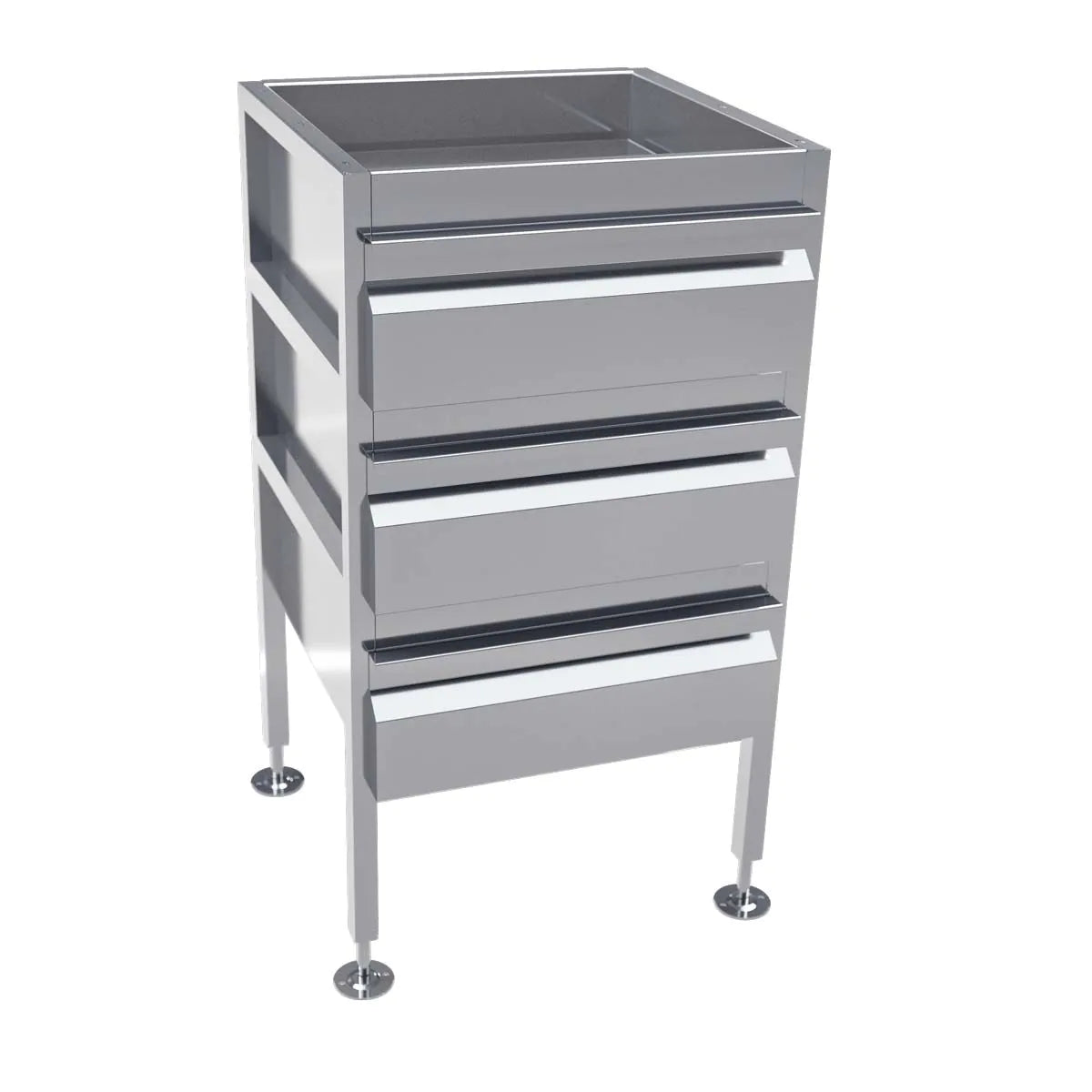 3Monkeez Freestanding Stainless Steel Drawer Unit