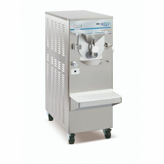Frigomat TITAN horizontal batch freezer air cooled model with up to 90kg per hour capacity for commercial gelato and ice cream production