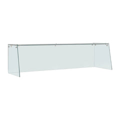 Straight Glass Sneeze Guard Assembly for 4 Door Counter