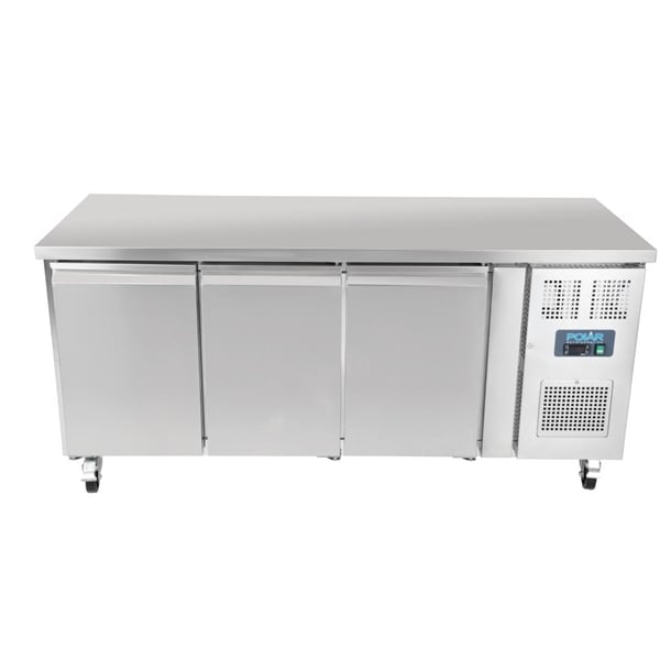 Polar U-Series 3 Door Counter Fridge 417Ltr UA048-A