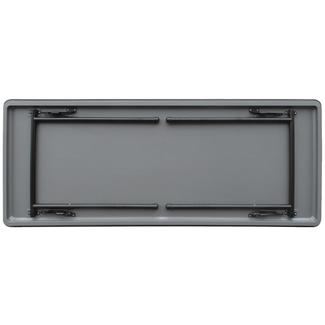 Bolero ABS Folding Banquet Rectangular Table 6ft Grey