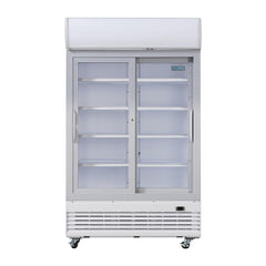Polar G-Series Sliding Door Upright Display Cooler with Light Box 950Ltr