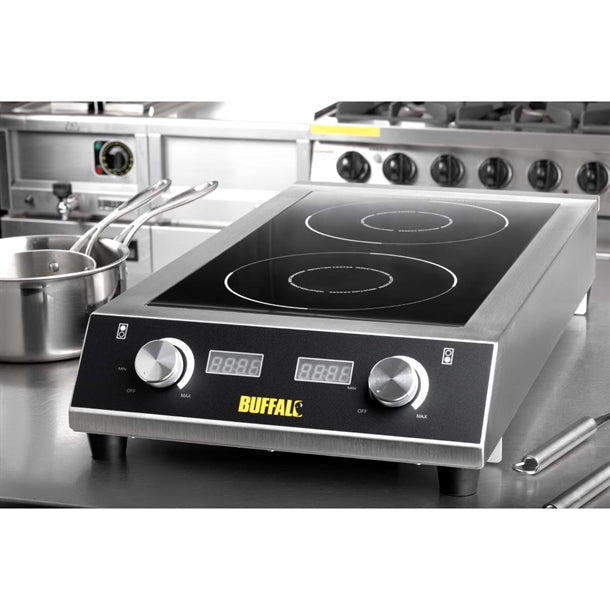 Apuro Heavy Duty Double Induction Cooktop 7kW