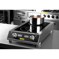Apuro Heavy Duty Double Induction Cooktop 7kW
