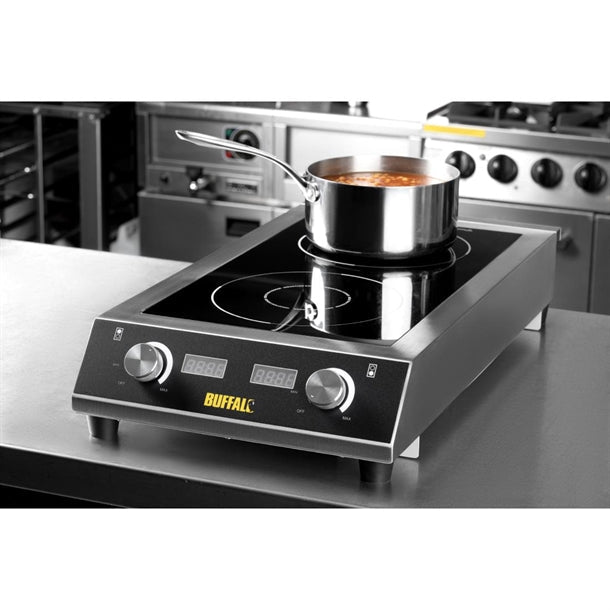 Apuro Heavy Duty Double Induction Cooktop 7kW
