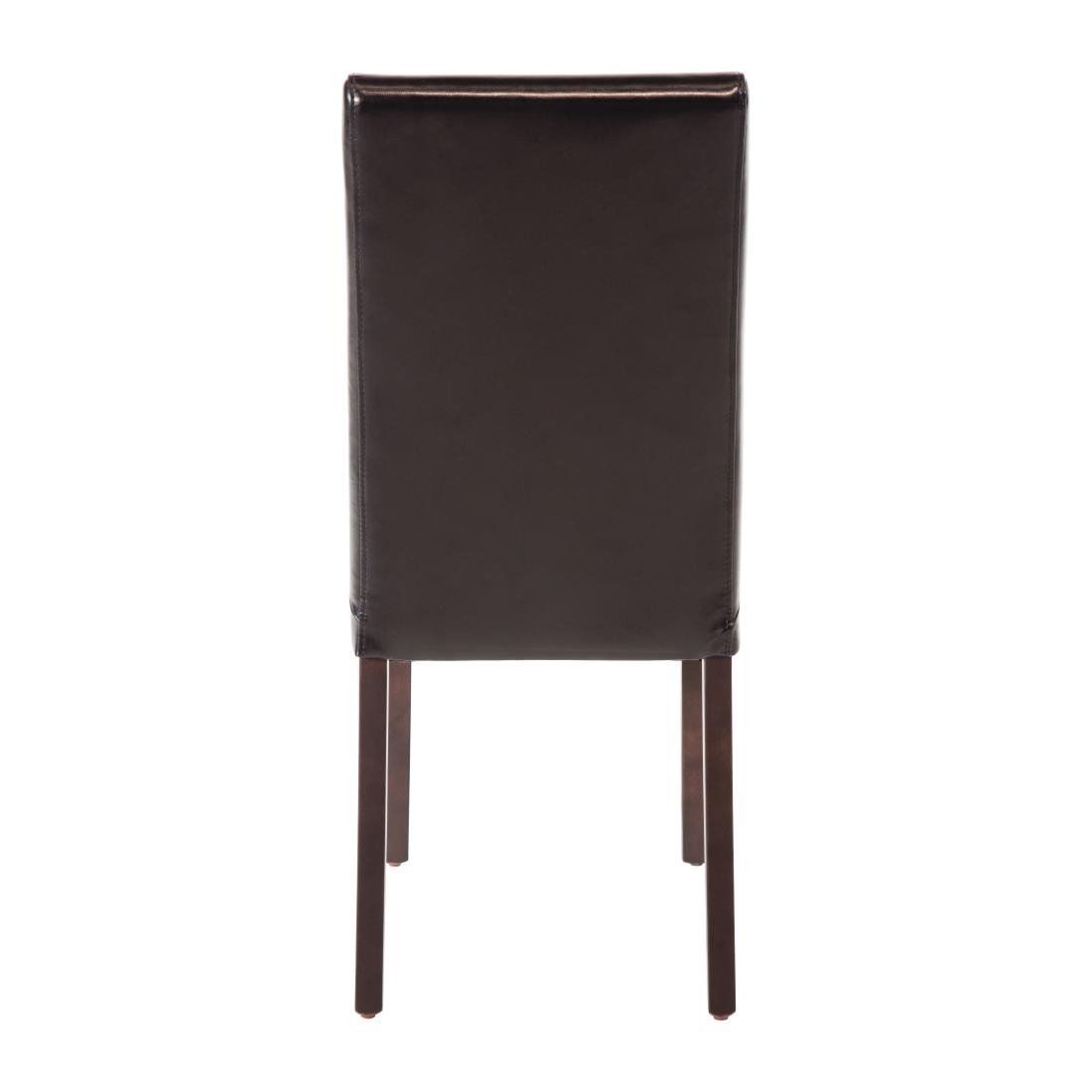 Bolero Faux Leather Dining Chairs Black (Pack of 2)