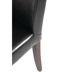 Bolero Faux Leather Dining Chairs Black (Pack of 2)