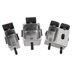 Caterlite Light Duty Twin Tank Twin Basket Countertop Fryer 2x 3.5Ltr