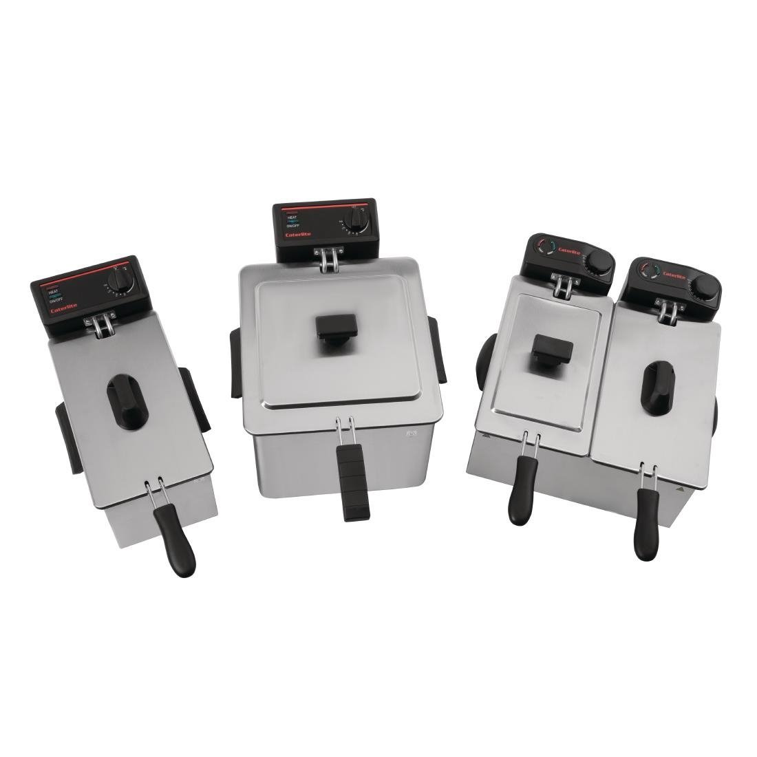 Caterlite Light Duty Twin Tank Twin Basket Countertop Fryer 2x 3.5Ltr