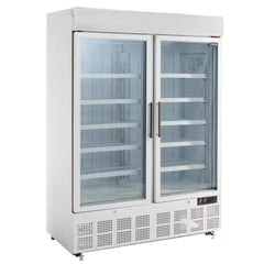 Polar G-Series 2 Door Upright Display Freezer 920Ltr White  GH507-A