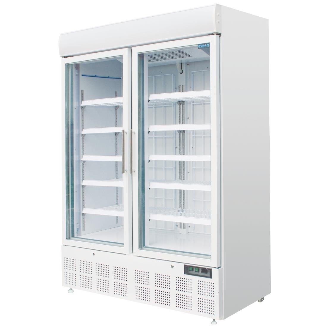 Polar G-Series 2 Door Upright Display Freezer 920Ltr White  GH507-A
