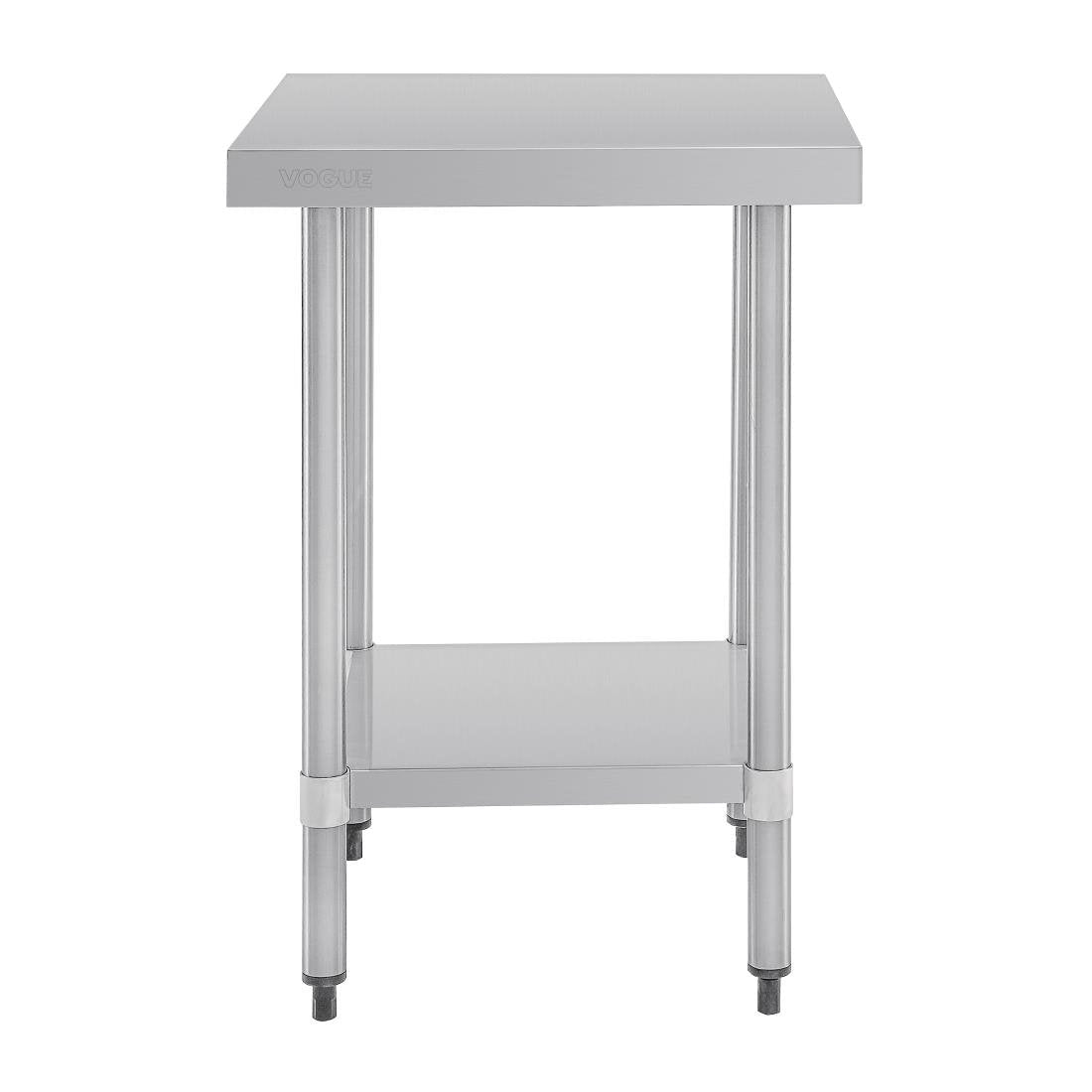 Vogue 430 Grade Stainless Steel Prep Table 700mm Depth