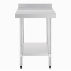 Vogue 430 Grade Stainless Steel Tables with Splashback 700mm Depth