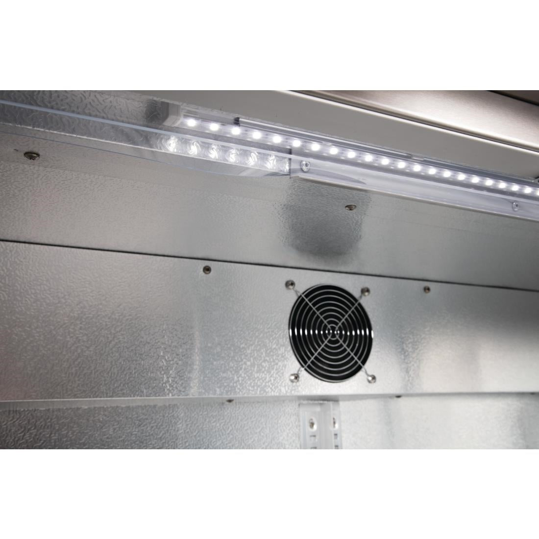 Polar G-Series Counter Back Bar Cooler with Hinged Doors Stainless Steel 208Ltr