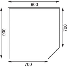 Vogue 430 Grade Stainless Steel Corner Tables