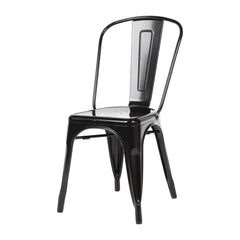 Bolero Black Steel Bistro Side Chair (Pack of 4)