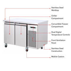 Thermaster Dual-Temperature GN Counter Refrigerator – GN2100DT — view 3