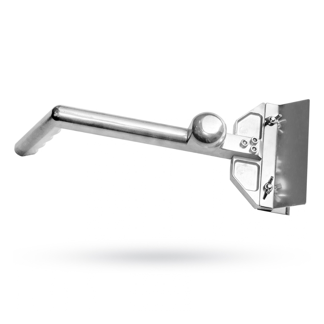 BRENNER 6-inch Heavy Duty Aluminium Grill Scraper with 16-inch Handle - GS-16AL