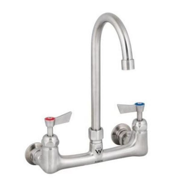 3Monkeez Stainless Steel Exposed Dual Wall Mount Tap Body with Gooseneck Spout