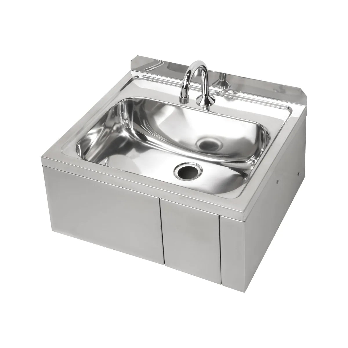 3Monkeez Hands Free Knee Operated Stainless Steel Basin Hand Wash Sink
