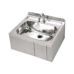 3Monkeez Hands Free Knee Operated Stainless Steel Basin Hand Wash Sink