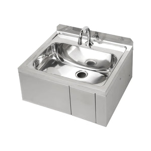 3Monkeez Hands Free Knee Operated Stainless Steel Basin Hand Wash Sink