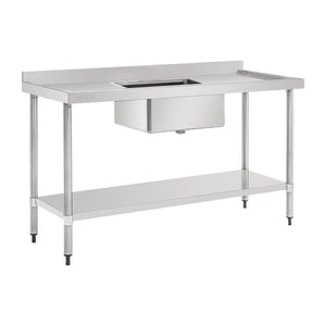 Vogue Single Bowl Sink Double Drainer - 1500mm 90mm Drain