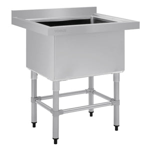 Vogue St/St Deep Pot Sink - 770mm (w) x 600mm (d)  90mm Drain