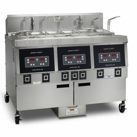 Henny Penny 320 Series Triple Well Electric Open Fryer with 1000 Computron