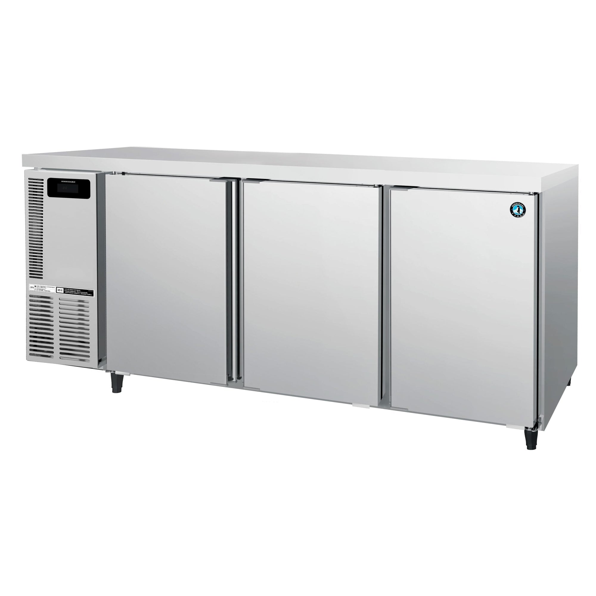 Hoshizaki Pillarless 3 Door Underbench Fridge - commercial kitchen equipment - RT-186MA-A-ML