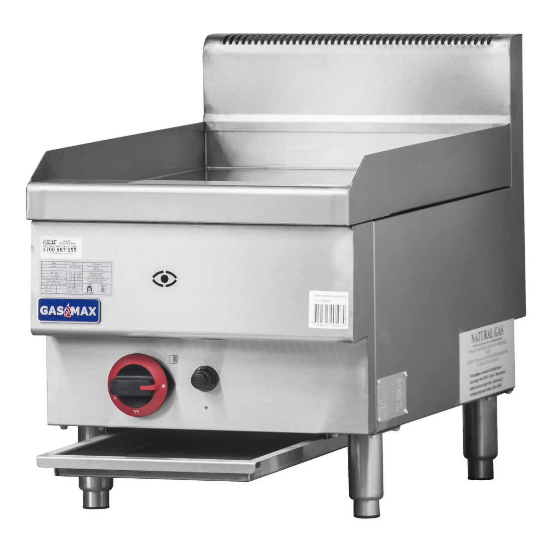 Gasmax JUS-TRG40ELPG Benchtop Single Burner Griddle LPG Gas