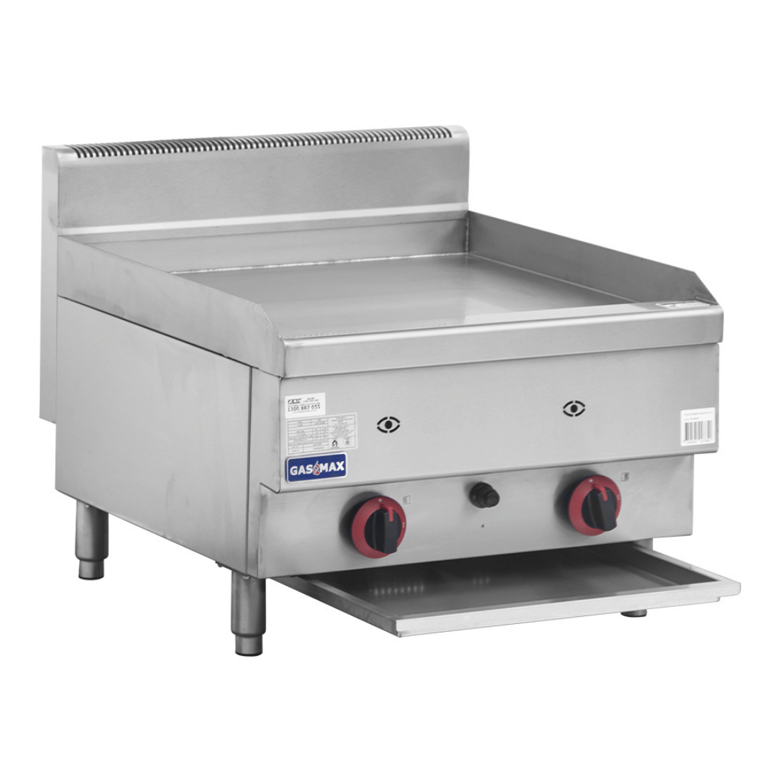 Gasmax JUS-TRG60ELPG Benchtop 2 Bunner Griddle 600mm