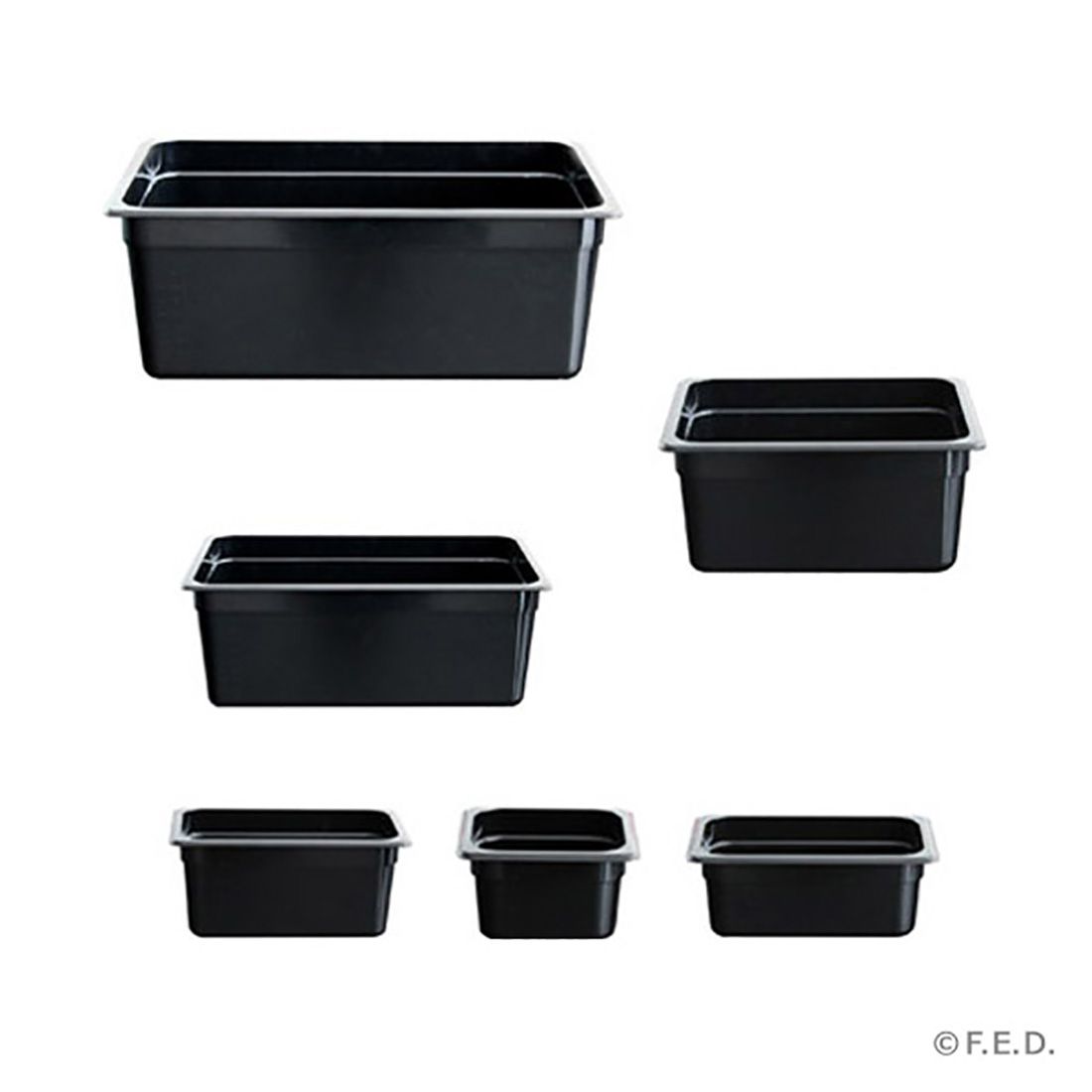 Modular System Black Poly 1/2 x 65 mm Gastronorm Pan  JW-P122B (1 Pack)