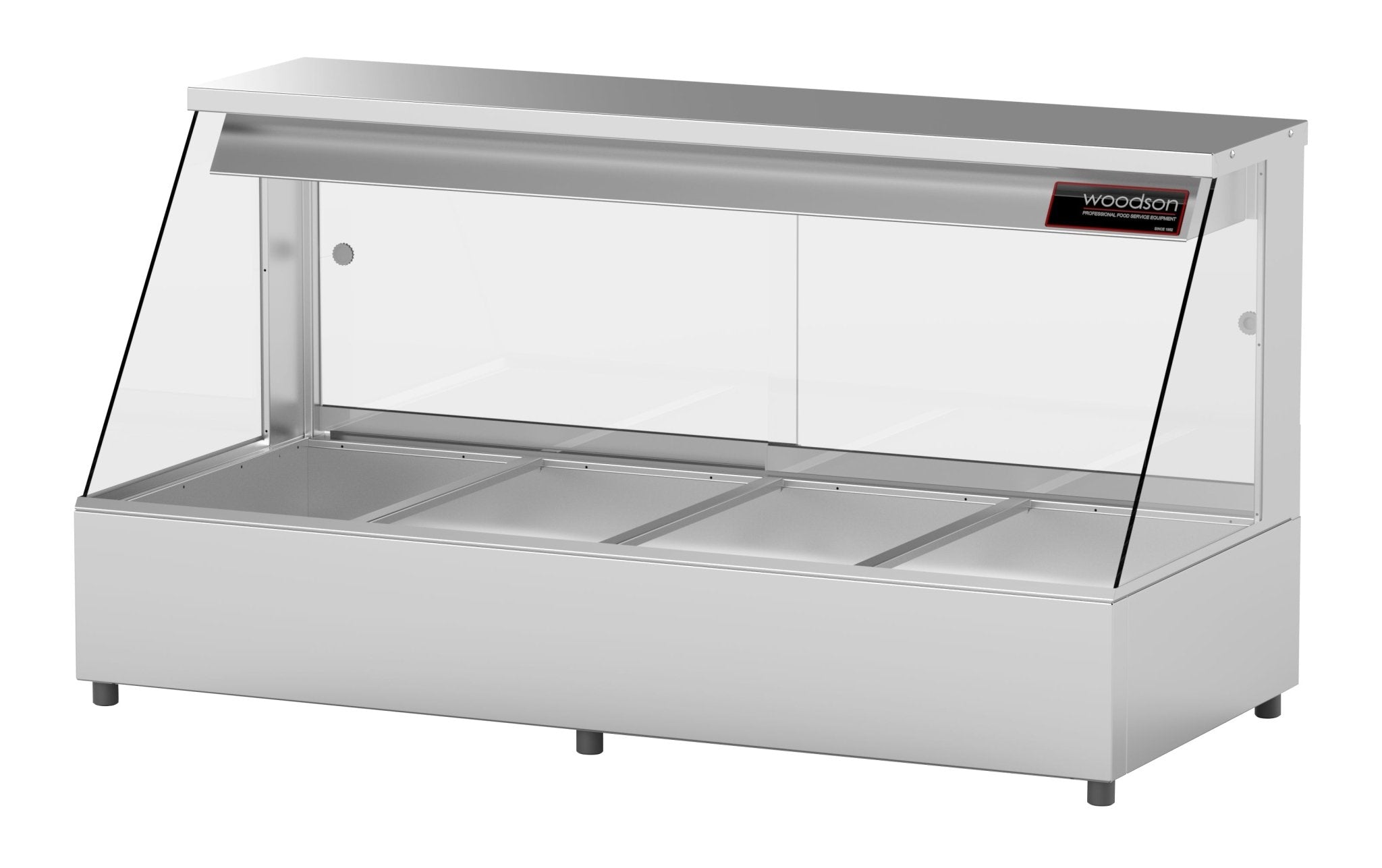 Woodson 4 Module Straight Glass Hot Food Display W.HFS24