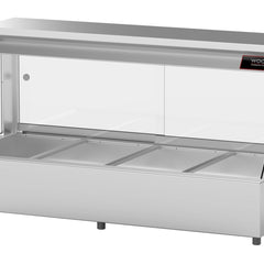 Woodson 4 Module Straight Glass Hot Food Display W.HFS24