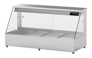 Woodson 4 Module Straight Glass Hot Food Display W.HFS24