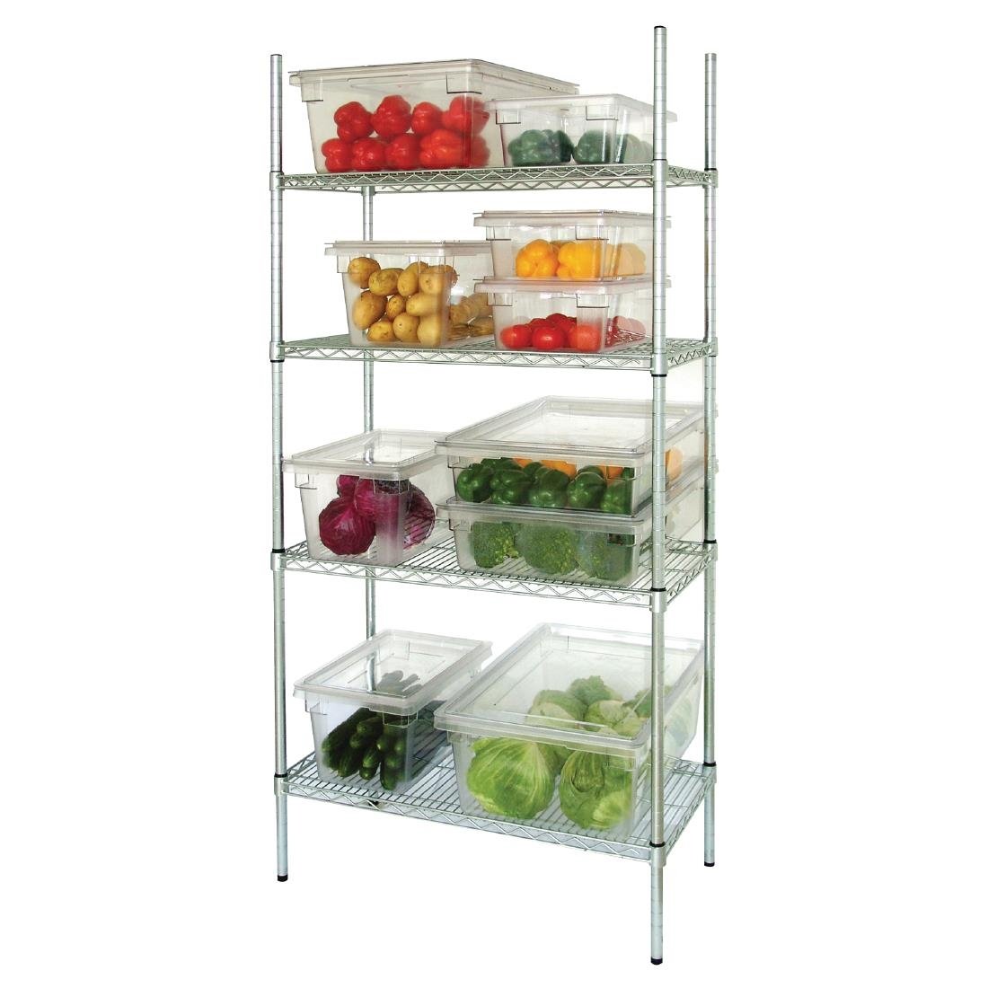 Vogue 4 Tier Wire Tower Unit Shelving Kit 460 or 610mm Depth
