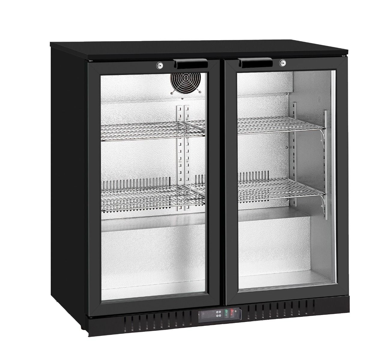 Thermaster Under Bench double Heated Glass Doors Bar Cooler with heater switch - LG-208TD