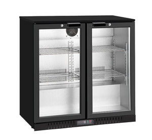 Thermaster Under Bench double Heated Glass Doors Bar Cooler with heater switch - LG-208TD