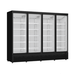Thermaster 4 Door Glass Door Supermarket Freezer 1938L Black - LG-2500BGBMF