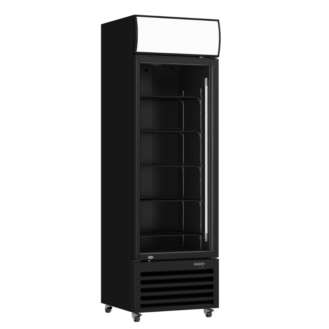 Thermaster Single Glass Door Colourbond Upright Drink Fridge LG-370BP