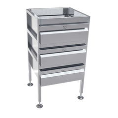 3Monkeez Freestanding Stainless Steel Drawer Unit