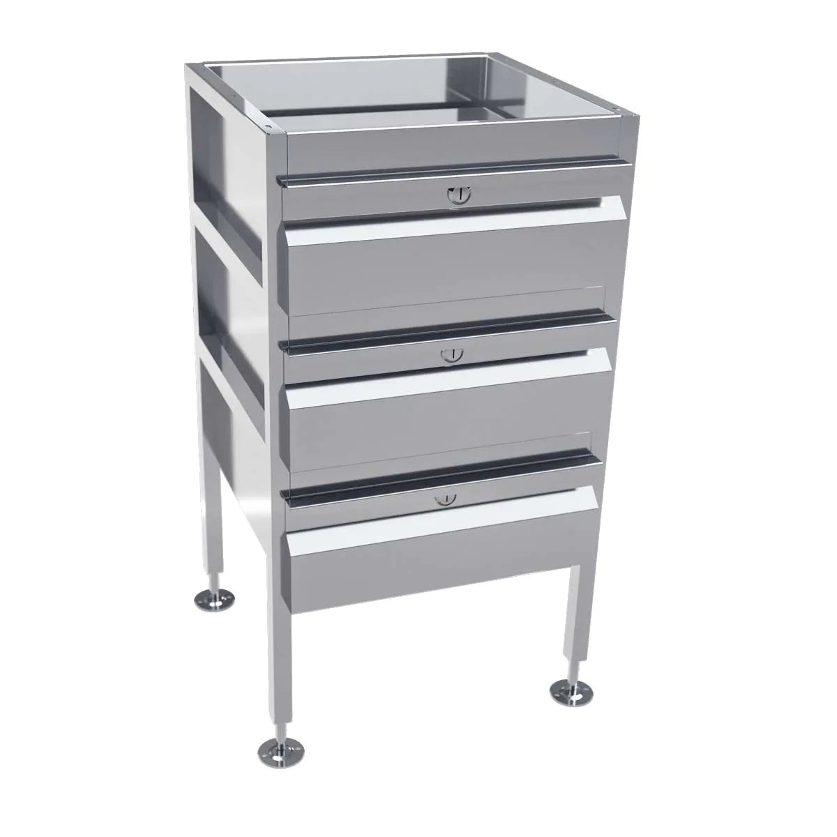 3Monkeez Freestanding Stainless Steel Drawer Unit