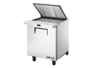 True Prep Table 12x 1/6 Top Pans 1 Solid Swing Door Removable lids TSSU-27-12M-C-HC FLID-TR