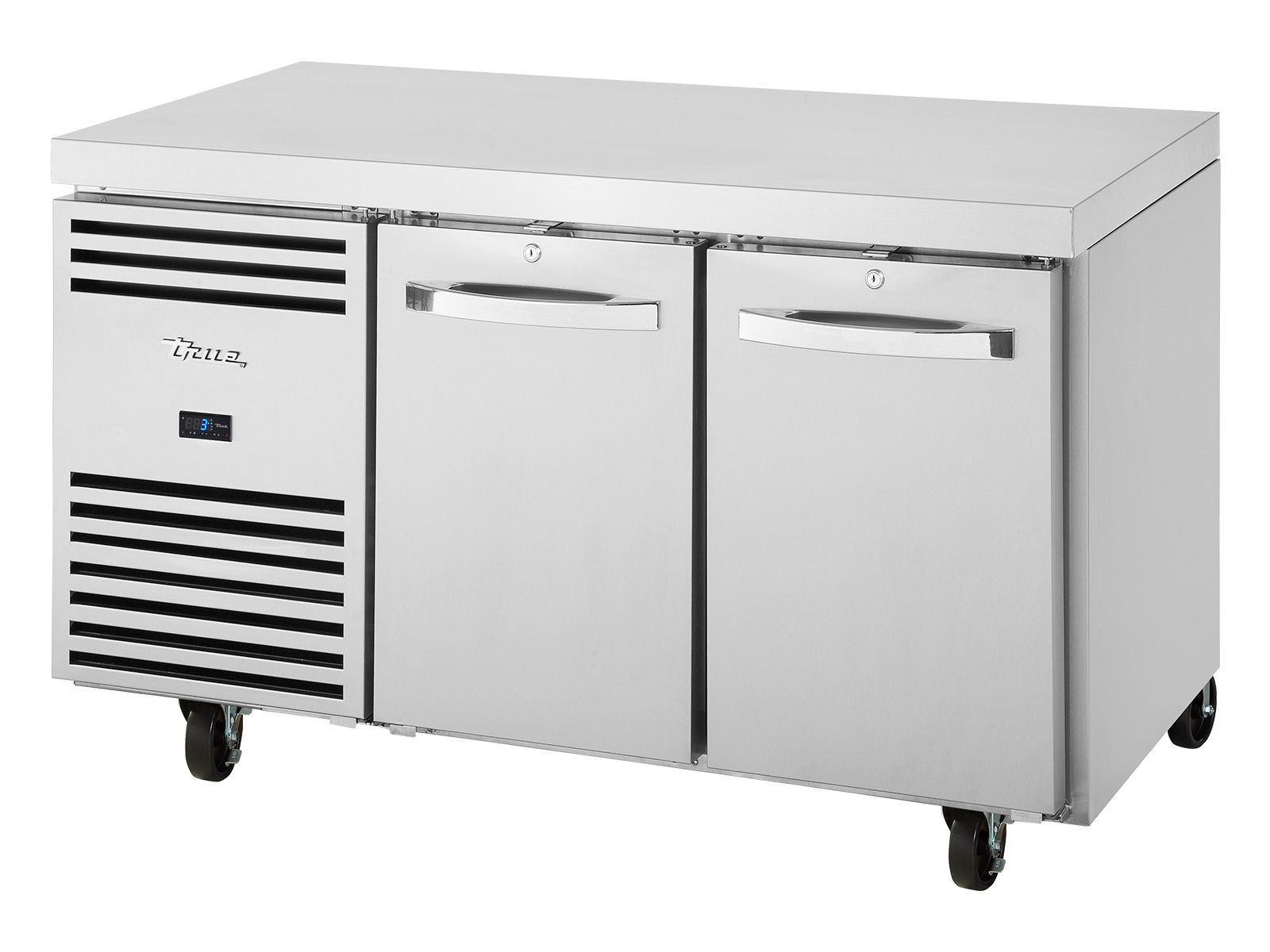 True 1/1 GN Counter Refrigerator 2 Section TCR1/2-CL-SS-DL-DR-TR