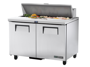 True Prep Table 12x 1/6 Top Pans 2 Solid Swing Doors - 340L - 1229mm Wide - 766mm Deep TSSU-48-12-HC-TR