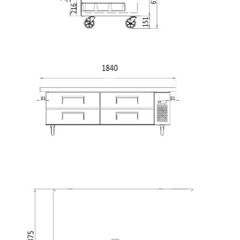 Atosa Chef Base - 4 Drawers MGF8453