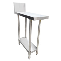 Modular Systems 304 Grade Stainless Steel Kitchen Infill Bench With Splashback 824mm Depth - WBB-0300R