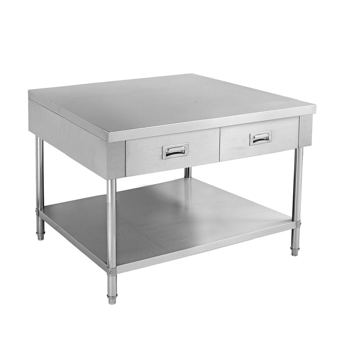 Modular Systems 304 Grade Stainless Steel Work Bench With Drawers And Undershelf