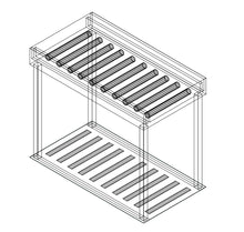 Fagor Stainless Steel Rolling Table For 2 Baskets MR2C